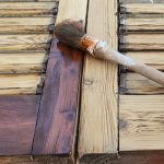 Restauración persianas de librillo con lasura Livos